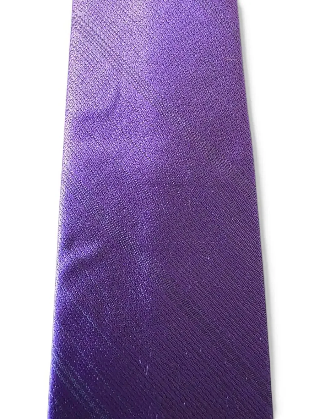 Structure Mens Purple Necktie Satin Jacquard Textured Formal Skinny Tie